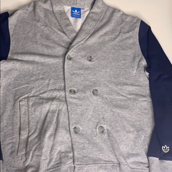 Vintage Adidas Preppy Men’s Shawl Collar Academia Cardigan sweater XL - Picture 5 of 9